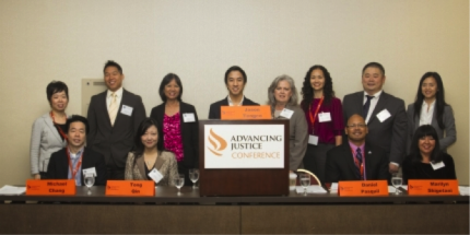 Members of WHIAAPI’s Regional Interagency Working Group host a workshop on demystifying the federal government at the Advancing Justice Conference in Los Angeles, CA, Nov. 16, 2013. 