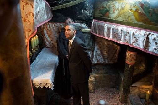 The President Tours The Church Of The Nativity