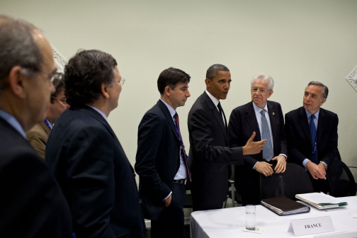 President Barack Obama Talks With Eurozone Leaders