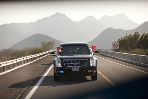 The President's Motorcade At Los Cabos