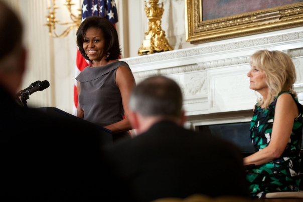 First Lady Michelle Obama and Dr. Jill Biden at the 2012 NGA meeting (February 27, 2012) 