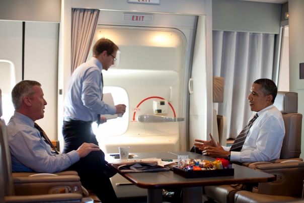 President Obama with Orlando Mayor Buddy Dyer Aboard Air Force One