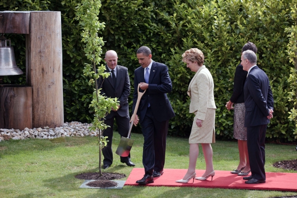 President Barack Obama Plants a Tree