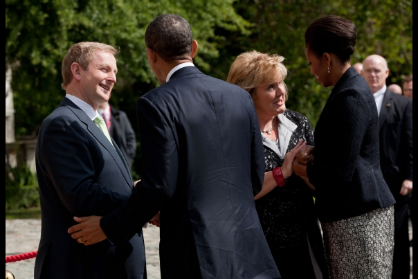 President Obama is Welcomed by Taoiseach Enda Kenny
