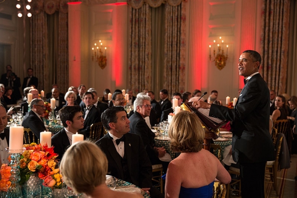 President Barack Obama at the National Governors Association Dinner, Feb. 24, 2013.