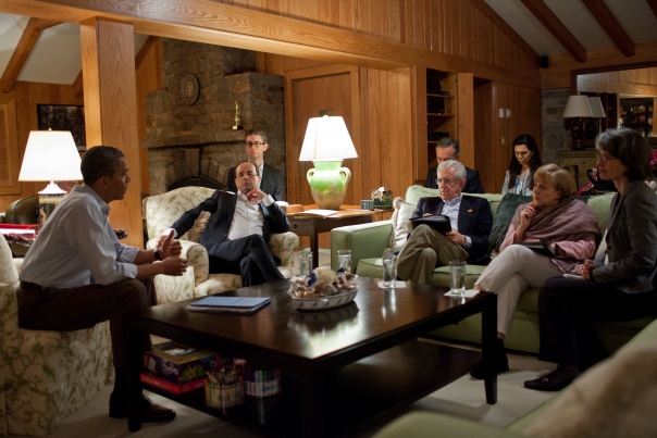 President Obama Meets With Leaders At Aspen Cabin