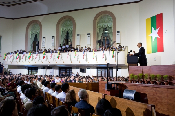 President Obama Addresses The Burmese Public