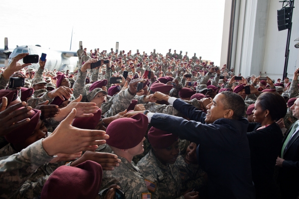 President Obama And First Lady Greet Troops