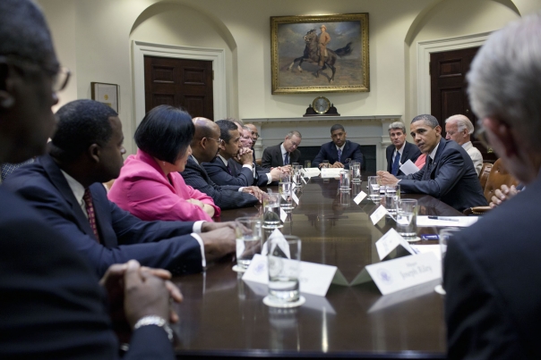 President Meets with Conference of Mayors