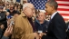 The President greets at Yongsan Garrison