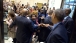 President Obama greets bystanders after early voting