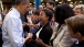 President Barack Obama Greets People At The Honeywell Golden Valley Facility