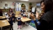 First Lady Michelle Obama Talks With Students