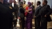 Secretary Clinton Greets Liberia President Sirleaf