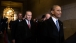 President Obama Waits Before Walking Onto the Platform 