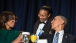 President Obama and the First Lady interact with server Kitty Casey