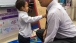 A Young Student Uses A Stethoscope