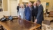 President Obama shows the Resolute Desk to Charles, Prince of Wales and Camilla, Duchess of Cornwall