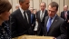 President Barack Obama And President Dmitry Medvedev Of The Russian Federation Exchange Gifts