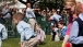 President Barack Obama Reacts As Children Push Eggs