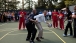 President Barack Obama Participates In A Basketball Drill