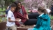First Lady Michelle Obama joins students for the spring garden planting Wednesday