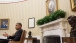 President Obama Gestures During A Meeting In The Oval Office