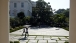 Workers Construct a Temporary Floor in the Rose Garden