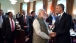 President Obama and Prime Minister Modi of India Talk After Lunch