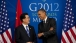 President Barack Obama Talks With President Hu Jintao Of China