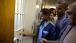 President Obama Watches as Sasha Obama Unlocks the Door