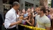 President Barack Obama Outside Of Deb's Ice Cream & Deli