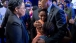 President Barack Obama hugs the Pinckney sisters