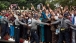Police Hold Back The Crowd In Burma