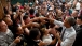 President Obama greets audience members at North High School