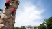 Kids Climb A Rock Wall On The South Lawn Of The White House