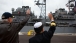 Vice President Joe Biden Waves to Sailors Aboard the USS Gettysburg