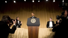 President Obama and Jay Leno at White House Correspondents Dinner