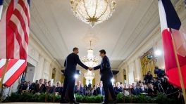 President Obama and President Sarkozy at the White House