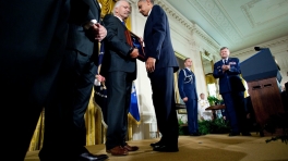 Awarding Chief Etchberger the Medal of Honor