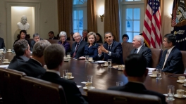 President Obama Speaks to Press After Cabinet Meeting