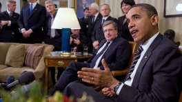 President Obama Meets with Polish President Komorowski