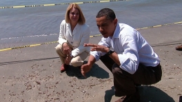 President Obama Tours Fourchon Beach, LA