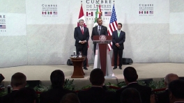 President Obama Delivers Remarks with President Peña Nieto and Prime Minister Harper