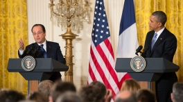 President Obama Holds a Press Conference with President Hollande of France