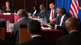 President Obama Speaks at a Business Leaders Forum in Tanzania