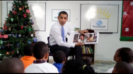 The President Brings Christmas Cheer to Boys and Girls Club