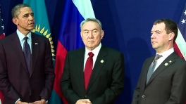 President Obama Makes a Trilateral Announcement with the Presidents of Russia and Kazakhstan