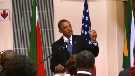 President Obama and President Zuma of South Africa Toasts