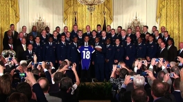 President Obama Presents the Commander-in-Chief Trophy